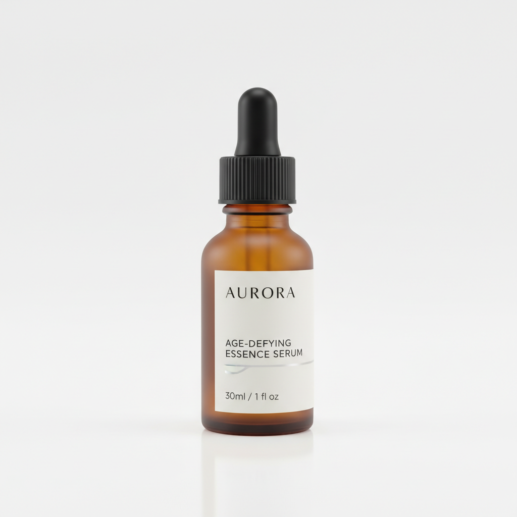 Anti-aging essence serum bottle with dropper